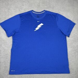 Air Force Falcons Shirt Mens 3XL Blue Nike Dri-FIT Tee NCAA Center Swoosh Logo